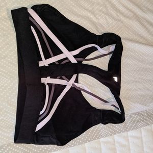 Fabletics sports bra, cross detail, large, black